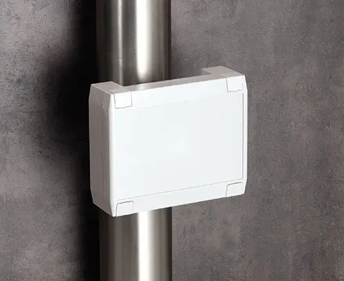 Enclosure attached to pole