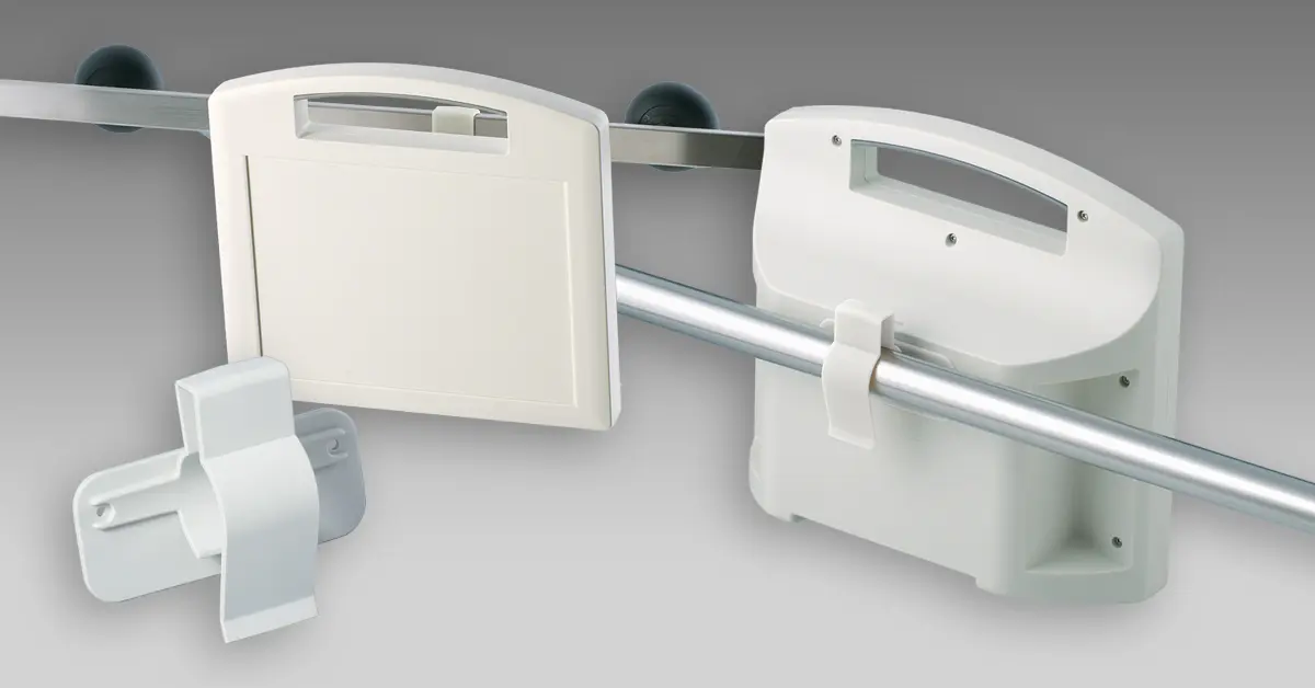 Enclosure holders for rails, poles and bed frames